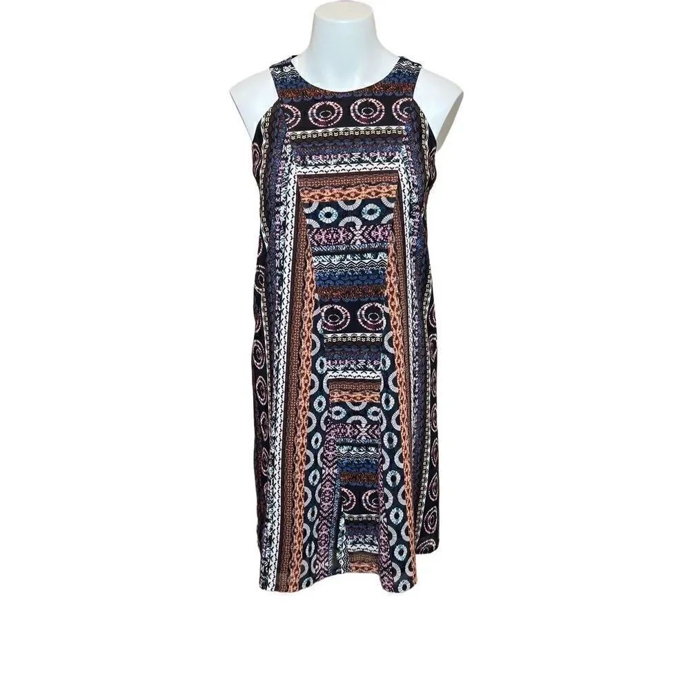 Amy Matto mixed print sleeveless dress size 2